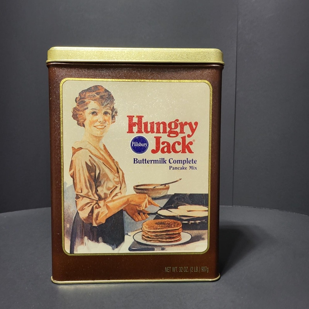 Pillsbury Hungry Jack Pancake Mix Vintage Tin Richard Ferrell Collection "Empty"